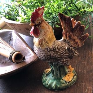 Vintage Estate Ceramic Rooster Japan Midcentury Modern